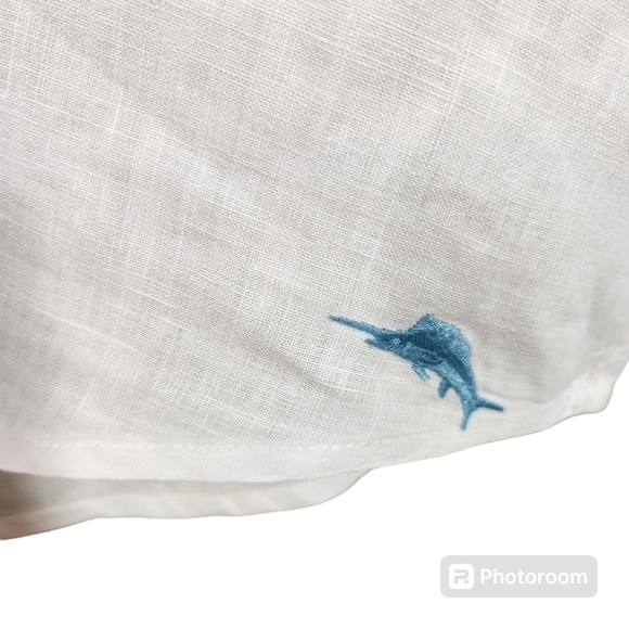 Tommy Bahama Shirt Men's 'Sea Glass Breezer' Relax 100% Linen Button Up, sz XXL - Picture 5 of 9